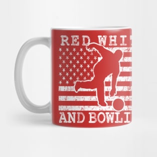 American Flag Bowling USA Patriotic Bowler Gifts Mug